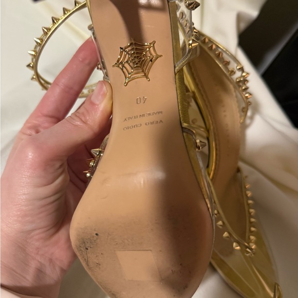 Charlotte Olympia Gold Studded Heels - Picture 4 of 4